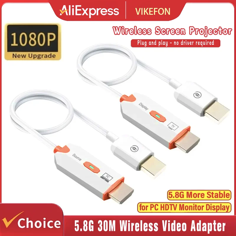 Беспроводной видеопередатчик и приемник на 30 м, HDMI-совместимый удлинитель, адаптер для дисплея, кабель для зеркального отображения экрана для камеры
Беспроводной видеопередатчик и приемник на 30 м, HDMI-совместимый удлинитель, адаптер для дисплея, кабель для зеркального отображения экрана для камеры