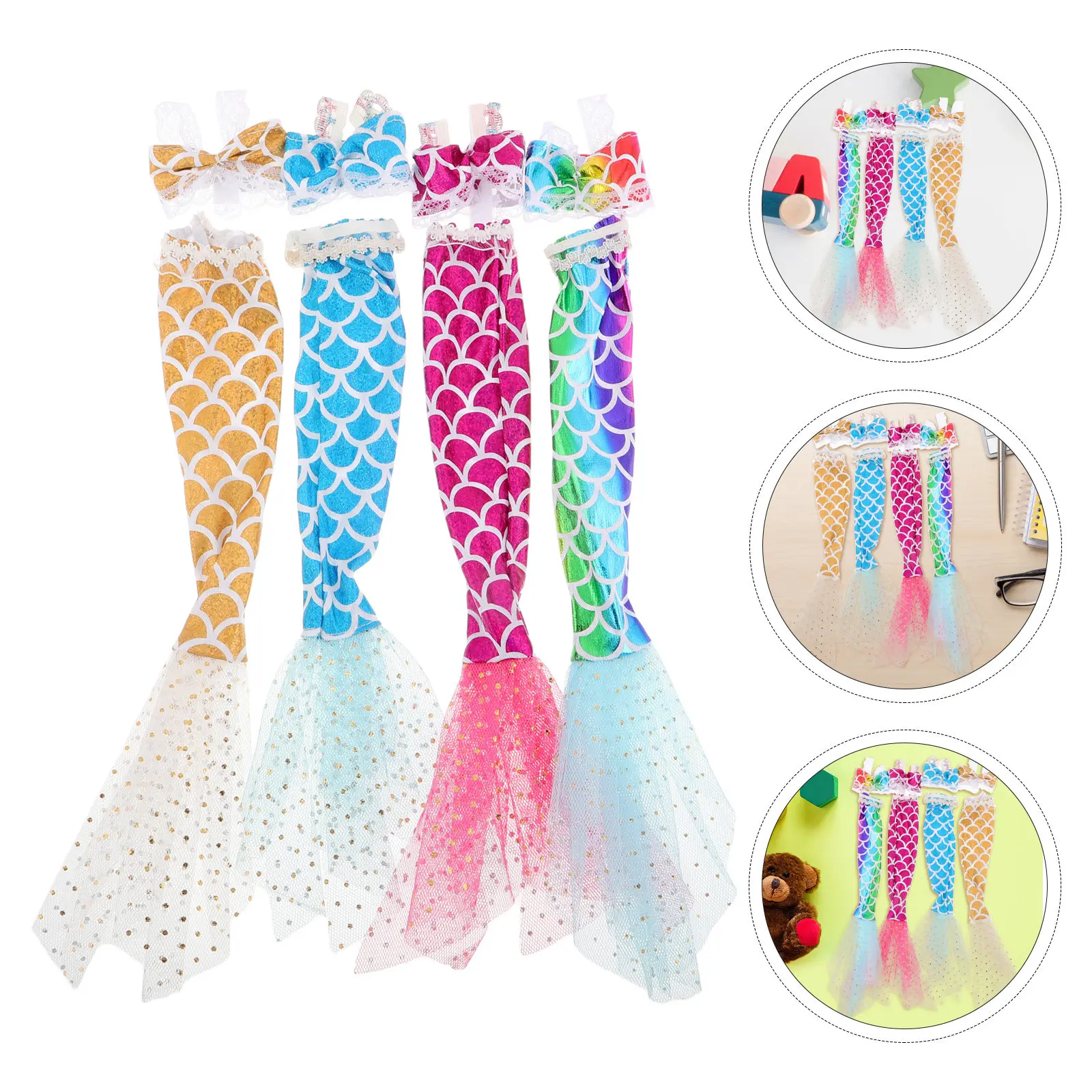 4Sets Mermaid Outfit for 11 Inch Glitter Princess Dress Up Set Comfortable Soft Fabric Multiple Styles Creative Play
4Sets Mermaid Outfit for 11 Inch Glitter Princess Dress Up Set Comfortable Soft Fabric Multiple Styles Creative Play