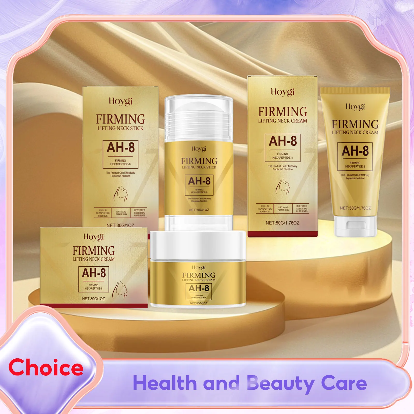 Ah-8 Firming Neck Cream Hexapeptide Moisturizing Tighten Loose Sagging Fine Lines Wrinkle Reduction Hyaluronic Acid Neck Lotion
Ah-8 Firming Neck Cream Hexapeptide Moisturizing Tighten Loose Sagging Fine Lines Wrinkle Reduction Hyaluronic Acid Neck Lotion