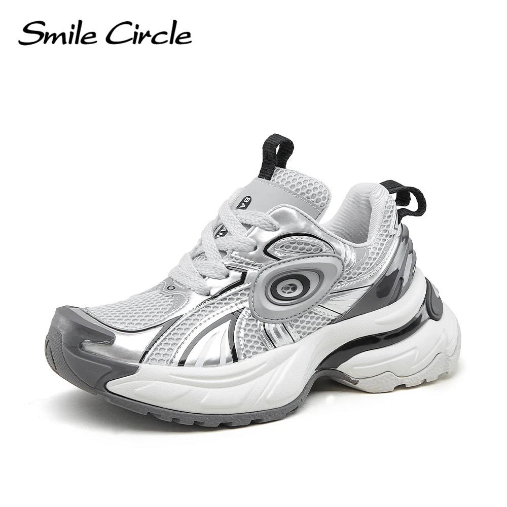 Smile Circle/женские кроссовки; Кроссовки на плоской платформе повседневные кроссовки на шнуровке с круглым носком; Женская обувь; Кроссовки
Smile Circle/женские кроссовки; Кроссовки на плоской платформе повседневные кроссовки на шнуровке с круглым носком; Женская обувь; Кроссовки