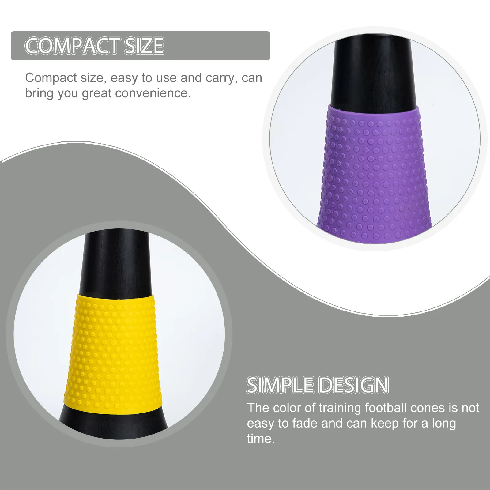 5 Pcs Football Training Markers 23cm Soccer Cones Sports Agility Obstacles Black Red Blue Green Purple Durable Practical Gifts
5 Pcs Football Training Markers 23cm Soccer Cones Sports Agility Obstacles Black Red Blue Green Purple Durable Practical Gifts