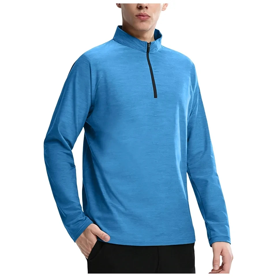 Men's Half Zipper Fitness T-Shirts Solid Quick Drying Long Sleeved T Shirt For Men Athlectic Tee Shirts Workout Pullover Tops
Men's Half Zipper Fitness T-Shirts Solid Quick Drying Long Sleeved T Shirt For Men Athlectic Tee Shirts Workout Pullover Tops