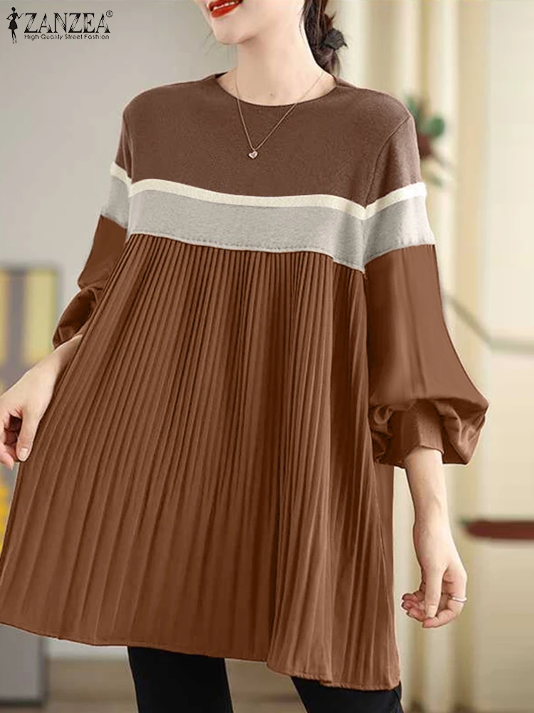 ZANZEA Casual O-Neck Loose Blouses Korean Fashion Long Sleeve Blusas 2024 Women Ruffled Edge Tunics Elegant Color Patchwork Tops
ZANZEA Casual O-Neck Loose Blouses Korean Fashion Long Sleeve Blusas 2024 Women Ruffled Edge Tunics Elegant Color Patchwork Tops