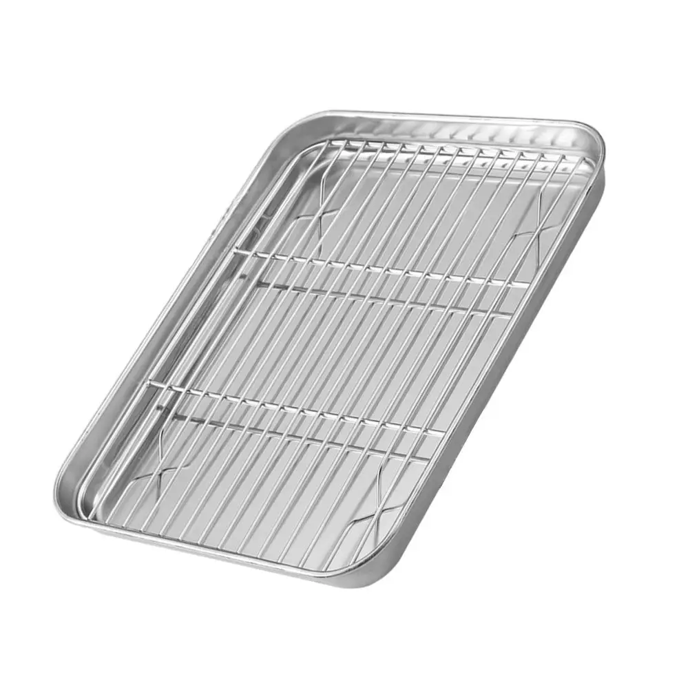Многофункциональный противень с сетчатой решеткой, серебристый, для охлаждения тортов, из нержавеющей стали, для сушки и хранения хлеба и выпечки
Многофункциональный противень с сетчатой решеткой, серебристый, для охлаждения тортов, из нержавеющей стали, для сушки и хранения хлеба и выпечки