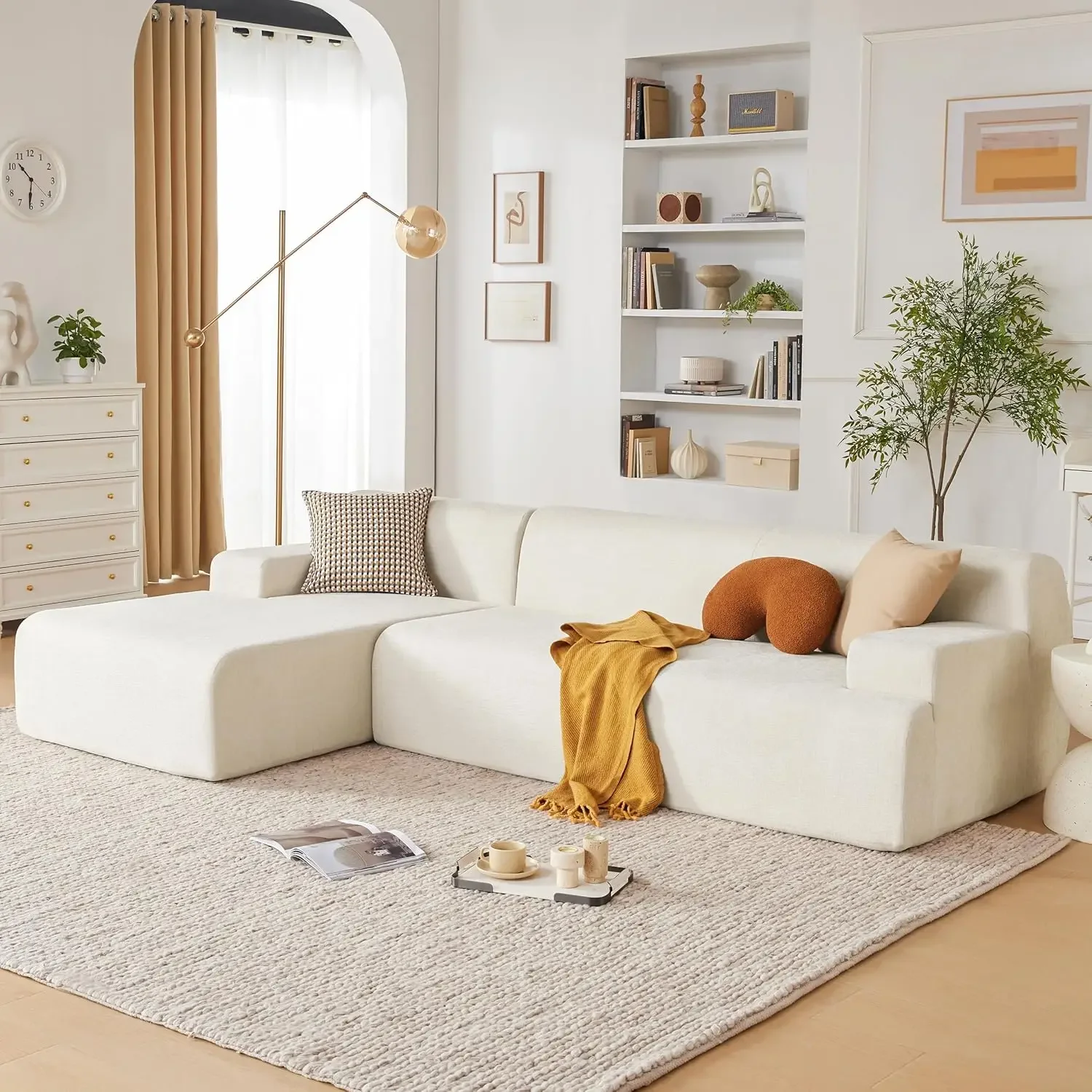107” Chenille Modular Sectional Sofa, Modern Couch Sponge Sectional Sofa Couch for Living Room, High Density Sponges Cloud Couch
107” Chenille Modular Sectional Sofa, Modern Couch Sponge Sectional Sofa Couch for Living Room, High Density Sponges Cloud Couch