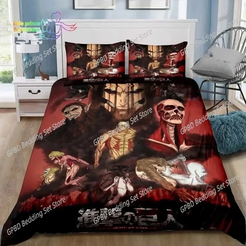 Anime Attack on Titan 3D Print Comfortable Duvet Quilt Cover Pillowcase Bedding Set Children Bedroom Decoration Home Textile
Anime Attack on Titan 3D Print Comfortable Duvet Quilt Cover Pillowcase Bedding Set Children Bedroom Decoration Home Textile