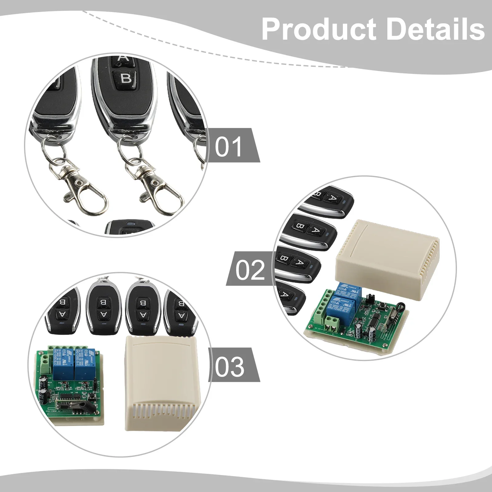 6pcs Remote Control Transmitter Receiver Kit Dual Channel Relays Display Auto Door Garage Gate Opener Controller
6pcs Remote Control Transmitter Receiver Kit Dual Channel Relays Display Auto Door Garage Gate Opener Controller