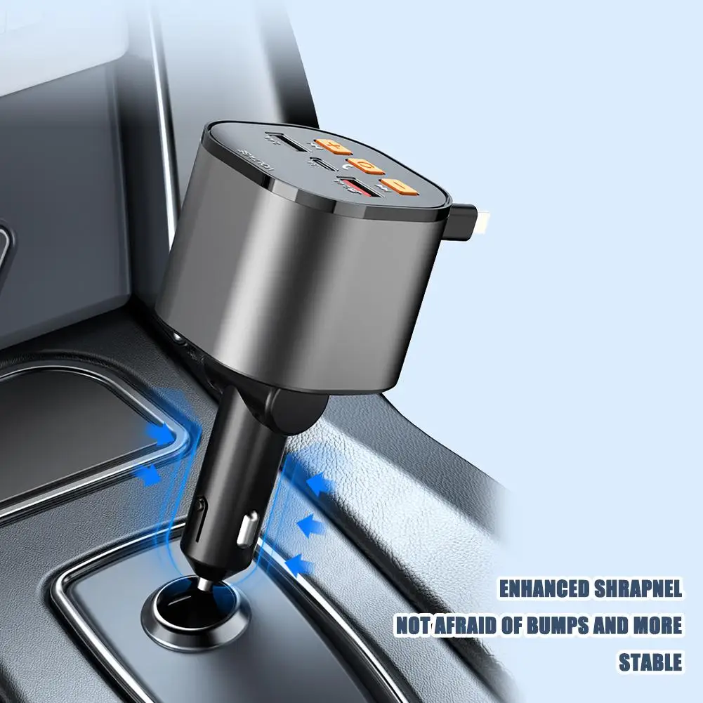 5 In 1 Car Lighter Adapter Fast Charging Car Phone 100W Retractable Charger With Cable Adapter With Bluetooth Car Charging O7T4
5 In 1 Car Lighter Adapter Fast Charging Car Phone 100W Retractable Charger With Cable Adapter With Bluetooth Car Charging O7T4