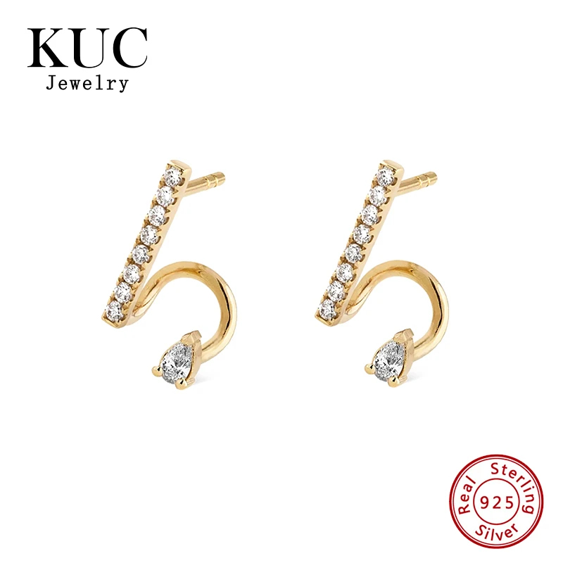 Women Fine Jewelry 925 Sterling Silver Earrings Accessories Delicate Pear Zircon Pave Bar Spiral Stud Earrings
Women Fine Jewelry 925 Sterling Silver Earrings Accessories Delicate Pear Zircon Pave Bar Spiral Stud Earrings