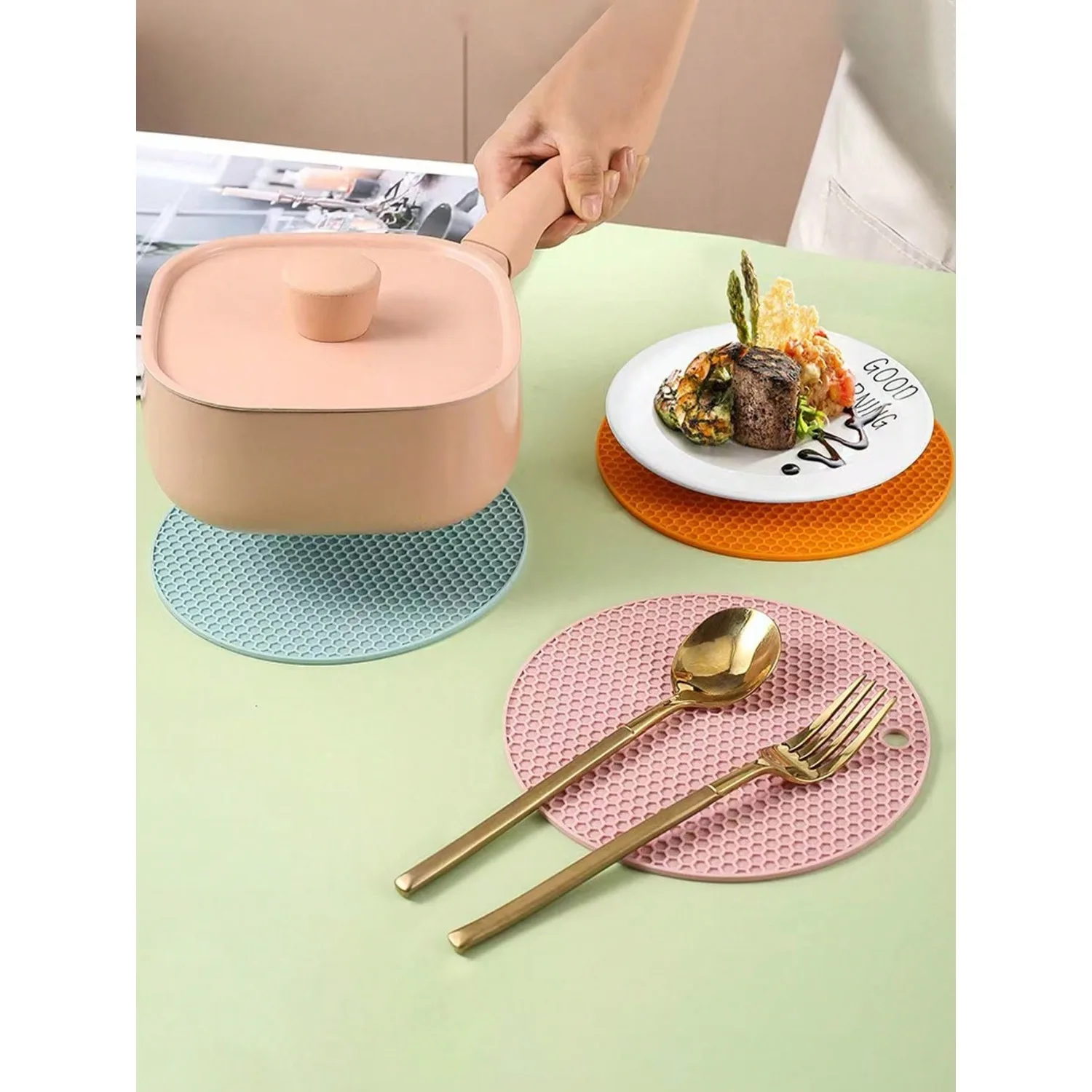 6/4/1pc Leaf Placemats, Wooden Placemats, Coasters, Non-Slip Pads, Heat-Resistant Mats, Multipurpose Washable Placemats For Room Decor, Dining Table, Home Decor, Holidays, Parties, Birthdays, Weddings And Dinners
6/4/1pc Leaf Placemats, Wooden Placemats, Coasters, Non-Slip Pads, Heat-Resistant Mats, Multipurpose Washable Placemats For Room Decor, Dining Table, Home Decor, Holidays, Parties, Birthdays, Weddings And Dinners