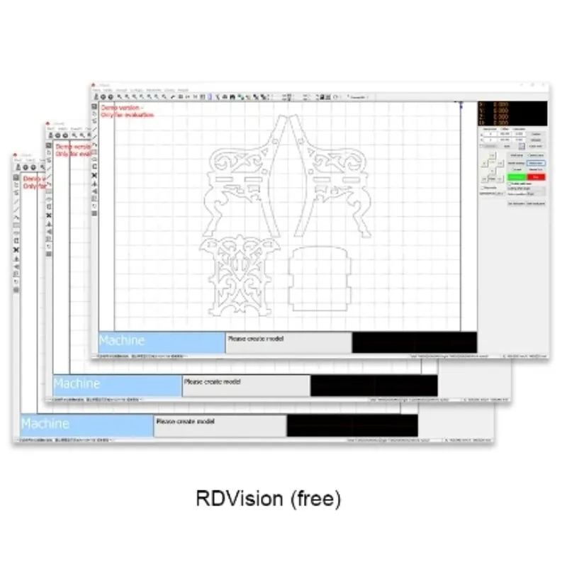 RDV6442G/S Universal CCD Visual Cutting and Engraving System Small Ccd 4 Axes 2 Heads