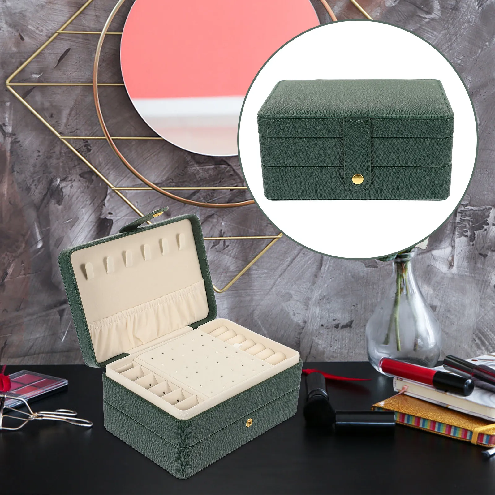 Jewelry Organizer Box Portable Storage For Earrings Necklaces Bracelets Travel Gift Small Trinket Case Women Lightweight
Jewelry Organizer Box Portable Storage For Earrings Necklaces Bracelets Travel Gift Small Trinket Case Women Lightweight