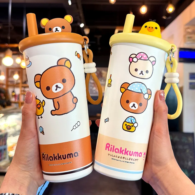 Rilakkuma Cartoon Insulated Stainless Steel Water Bottle Portable Large Capacity With Tea Infuser&Straw Girls Office Home Use
Rilakkuma Cartoon Insulated Stainless Steel Water Bottle Portable Large Capacity With Tea Infuser&Straw Girls Office Home Use