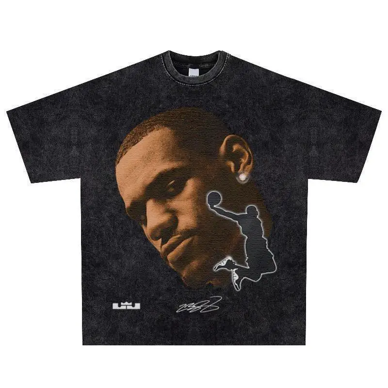 LeBron James Silhouette Acid Wash Basketball T-Shirt Soft Cotton Crew Neck Harajuku Streetwear Athlete Enthusiast Top
LeBron James Silhouette Acid Wash Basketball T-Shirt Soft Cotton Crew Neck Harajuku Streetwear Athlete Enthusiast Top