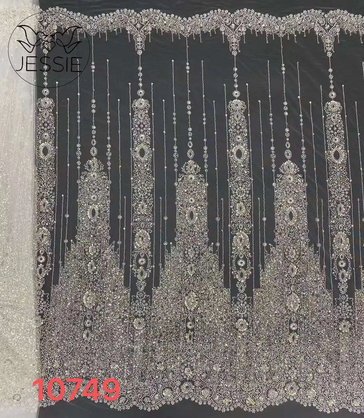 2024 Luxury High end High-Density Silver Sequin Beads Lace Fabric Suitable For Designer Wedding And Evening Gown Customization
2024 Luxury High end High-Density Silver Sequin Beads Lace Fabric Suitable For Designer Wedding And Evening Gown Customization