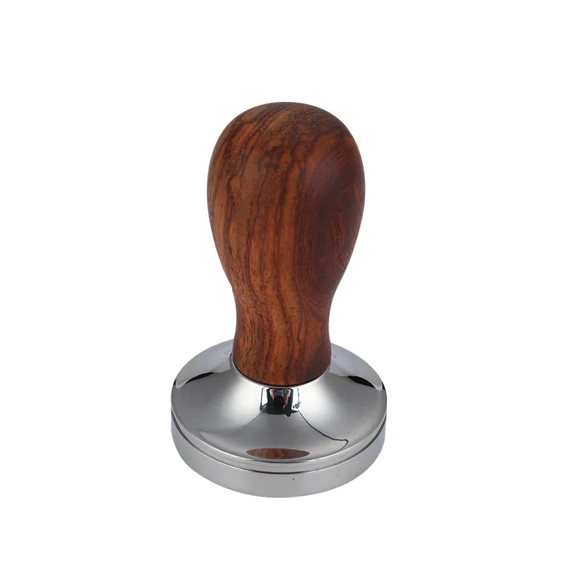 Pear solid wood handle stainless steel coffee compression powder press, powder flat bottom hammer 
Pear solid wood handle stainless steel coffee compression powder press, powder flat bottom hammer