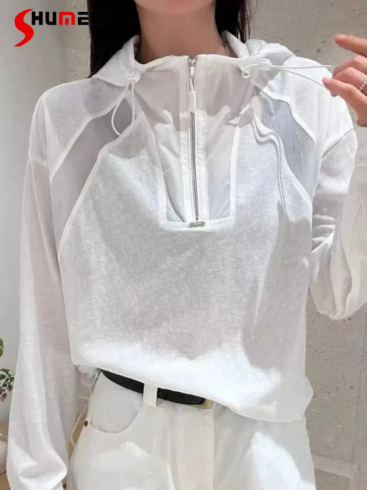 Women's 2026 Spring Summer New Solid Color Simple Splicing Hooded Loose Long Sleeve Tops Over Size Sunscreen Shirt Sweatshirts
Women's 2026 Spring Summer New Solid Color Simple Splicing Hooded Loose Long Sleeve Tops Over Size Sunscreen Shirt Sweatshirts
