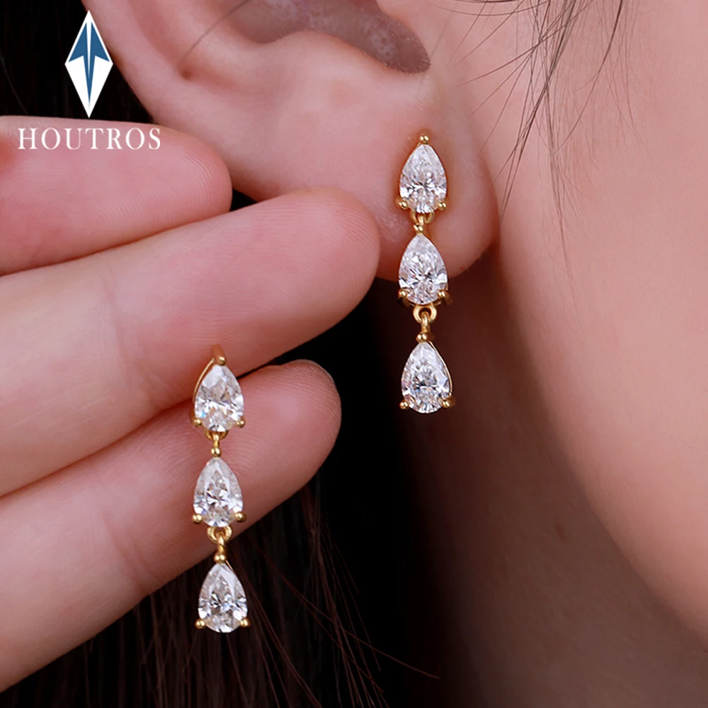 3 Stones Pear Cut Moissanite Stud Earrings Certified 925 Sterling Silver Waterdrop Diamond Drop Earring for Women Jewelry Gift
3 Stones Pear Cut Moissanite Stud Earrings Certified 925 Sterling Silver Waterdrop Diamond Drop Earring for Women Jewelry Gift