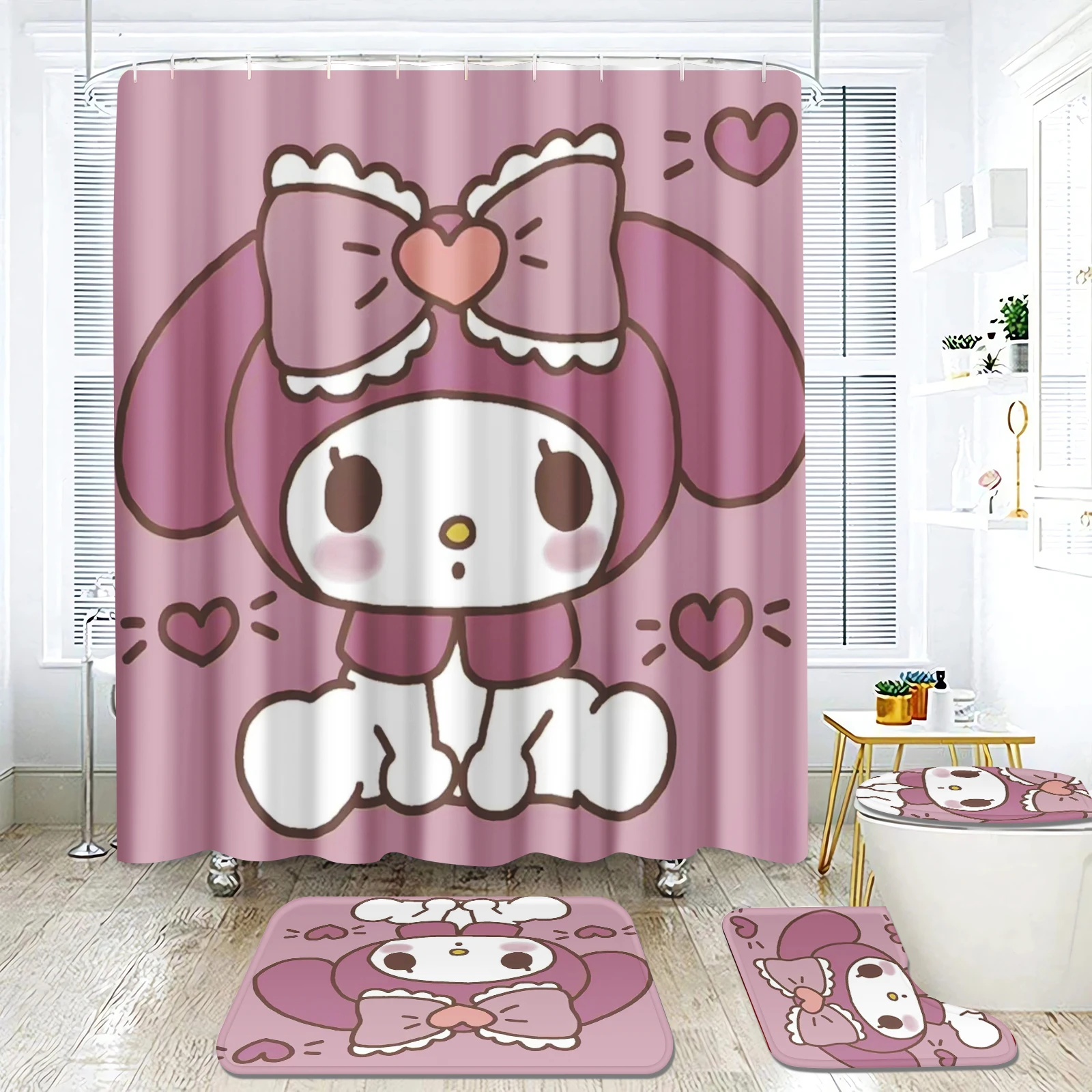 My Melody Shower Bath Set Cute Cartoon Curtain Luxury Accessories Sets Full Mats Gifts for Kids 4 Pcs
My Melody Shower Bath Set Cute Cartoon Curtain Luxury Accessories Sets Full Mats Gifts for Kids 4 Pcs