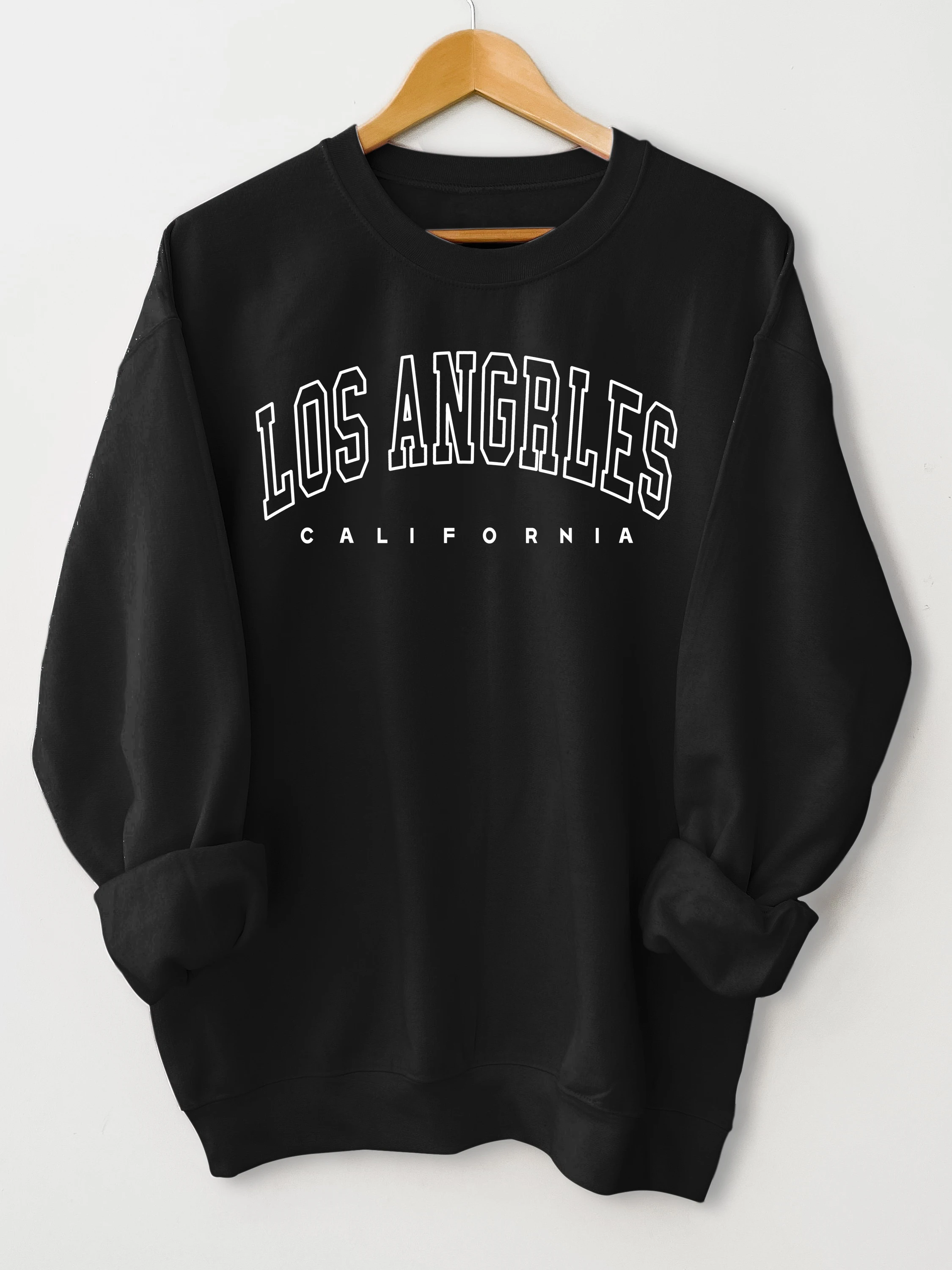 Letters print sweatshirt, crew neck casual sweatshirt for winter & fall, women's clothing
Letters print sweatshirt, crew neck casual sweatshirt for winter & fall, women's clothing