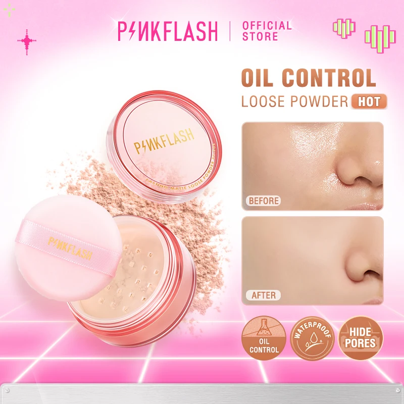 PINKFLASH 3 Colors Matte Loose Powder Waterproof Oil-control Matte Full Coverage Face Makeup Setting Finish Powder Cosmetics
PINKFLASH 3 Colors Matte Loose Powder Waterproof Oil-control Matte Full Coverage Face Makeup Setting Finish Powder Cosmetics