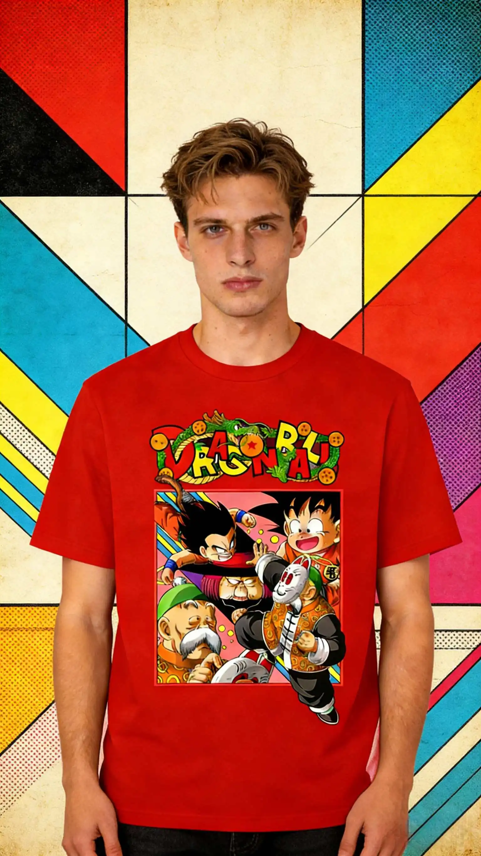 2026 Summer Retro Anime Dragon Ball T-Shirt, Goku & Gohan & Tao Pai Pai Graphic Tee, Casual Loose Fit for Daily & Sports Wear
2026 Summer Retro Anime Dragon Ball T-Shirt, Goku & Gohan & Tao Pai Pai Graphic Tee, Casual Loose Fit for Daily & Sports Wear