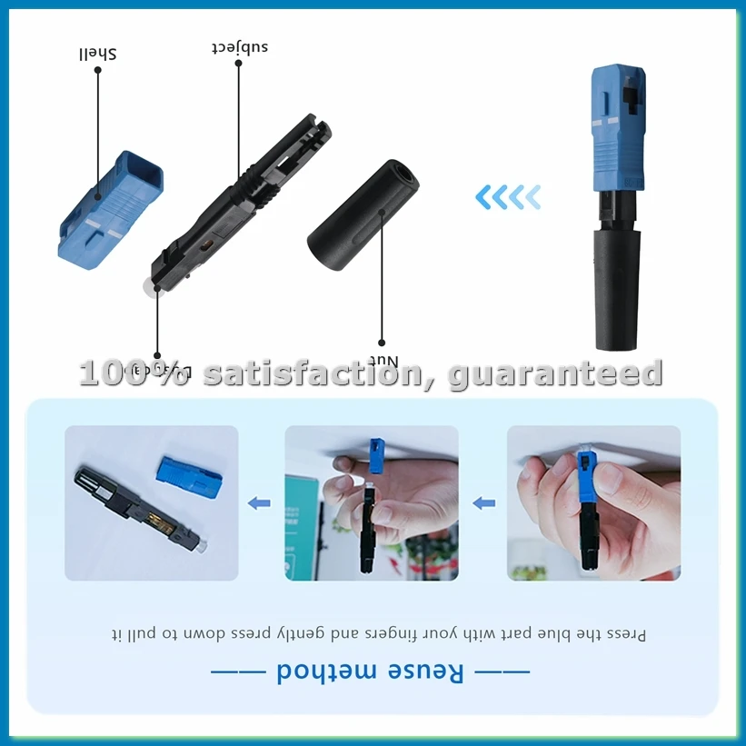 50 Pcs Embedded Sc Upc Fiber Optic Fast Connector Ftth Single-Mode Fiber Optic Sc Quick Connector Sc Adapter Field Assembly-ABWO
50 Pcs Embedded Sc Upc Fiber Optic Fast Connector Ftth Single-Mode Fiber Optic Sc Quick Connector Sc Adapter Field Assembly-ABWO