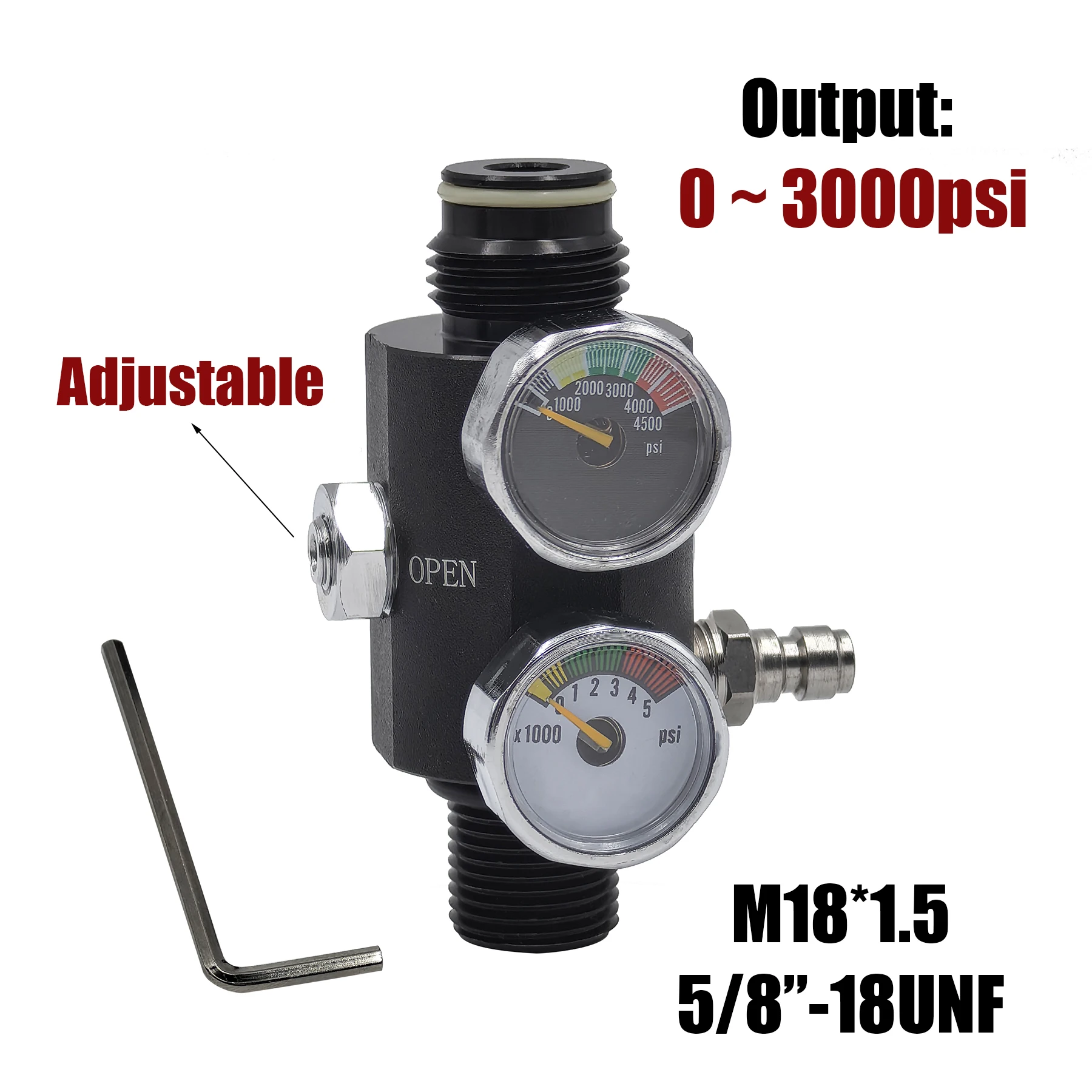 HPA New Design Air Tank Cylinder Regulator Adjustable Output Pressure Air Valve Fill Station Dual Gauges Aquarium Accessories
HPA New Design Air Tank Cylinder Regulator Adjustable Output Pressure Air Valve Fill Station Dual Gauges Aquarium Accessories