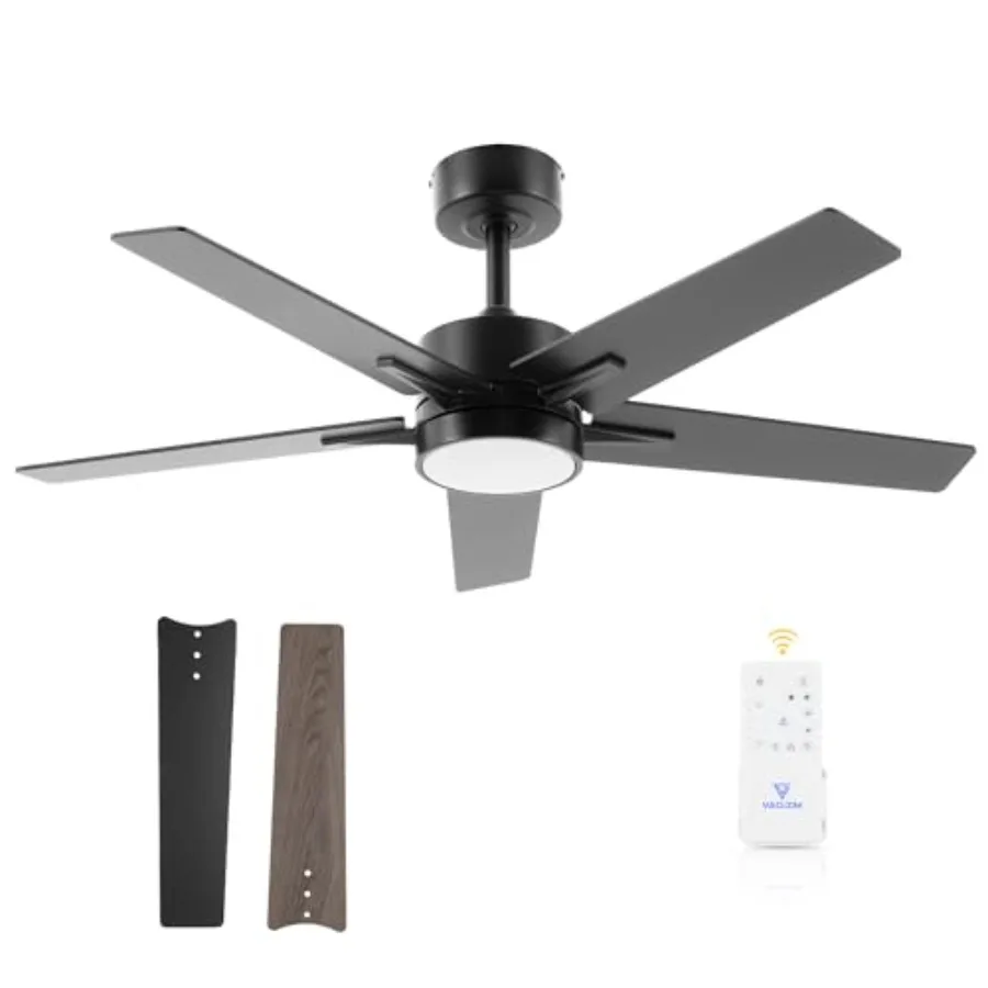 Ceiling Fan with Light Remote: 42 Inch Modern Fans for Home Office Bedroom, ABS Blades, White, Dimmable Tri-Color LED Quiet Rev
Ceiling Fan with Light Remote: 42 Inch Modern Fans for Home Office Bedroom, ABS Blades, White, Dimmable Tri-Color LED Quiet Rev