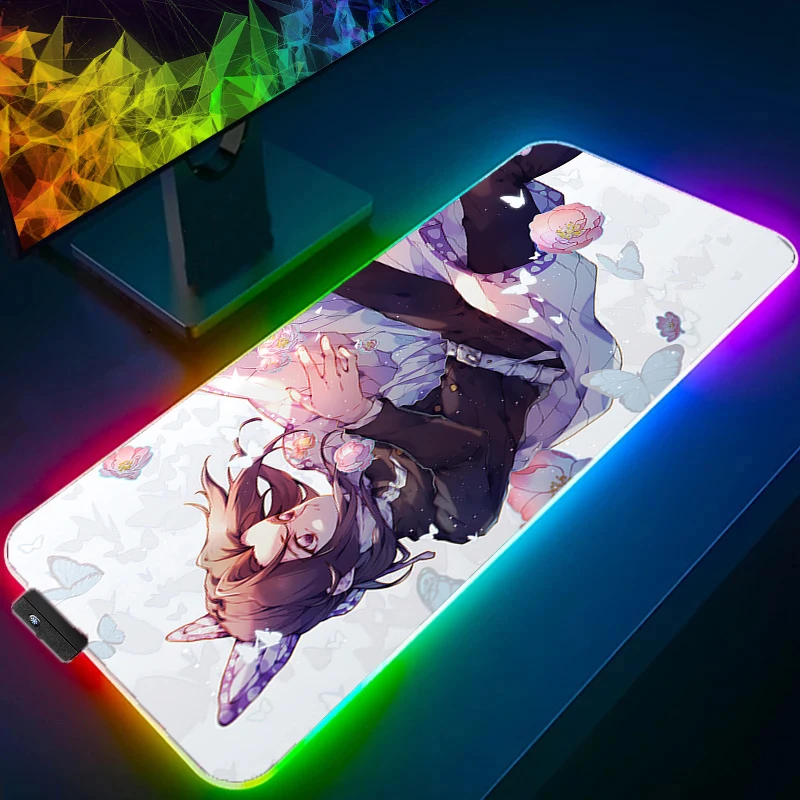 Коврик для мыши RGB, большой настольный коврик, компьютерная геймерская клавиатура, светодиодные игровые аксессуары, ковер D-demon Slayer Kochou Shinobu, коврик для мыши
Коврик для мыши RGB, большой настольный коврик, компьютерная геймерская клавиатура, светодиодные игровые аксессуары, ковер D-demon Slayer Kochou Shinobu, коврик для мыши