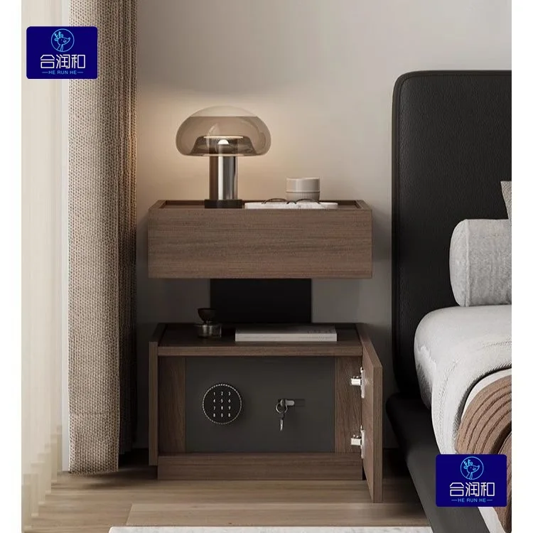 Pure solid wood bedside safe integrated small multi-functional bedroom bedside new suspension cabinet
Pure solid wood bedside safe integrated small multi-functional bedroom bedside new suspension cabinet