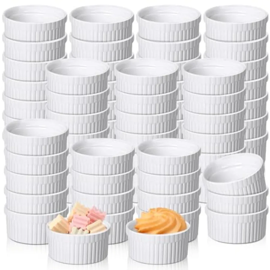 Pcs Mini Ramekins 2 oz Porcelain Souffle Oven Dishwasher Safe Small Ceramic Baking Dipping Sauce Ramekins for Charcuterie Board
Pcs Mini Ramekins 2 oz Porcelain Souffle Oven Dishwasher Safe Small Ceramic Baking Dipping Sauce Ramekins for Charcuterie Board