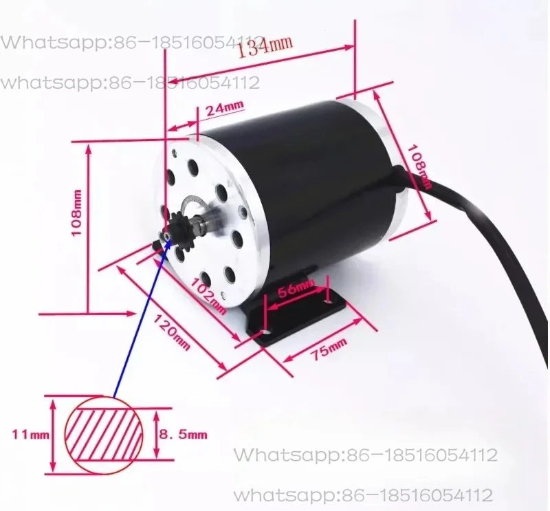 MY1020 500W/800W High Speed Brushed DC Motor 12V/24V ≥78% Efficiency for Scooter/Go Kart/ATV/E-Bike Conversion
MY1020 500W/800W High Speed Brushed DC Motor 12V/24V ≥78% Efficiency for Scooter/Go Kart/ATV/E-Bike Conversion