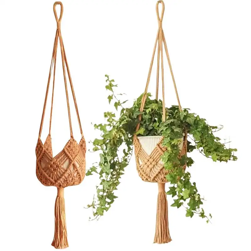 Macrame Hanger 2X Hangable Plant Basket Trendy Boho Crochet Ceiling Home Decor Flower Pots Basket For Window And Porch
Macrame Hanger 2X Hangable Plant Basket Trendy Boho Crochet Ceiling Home Decor Flower Pots Basket For Window And Porch