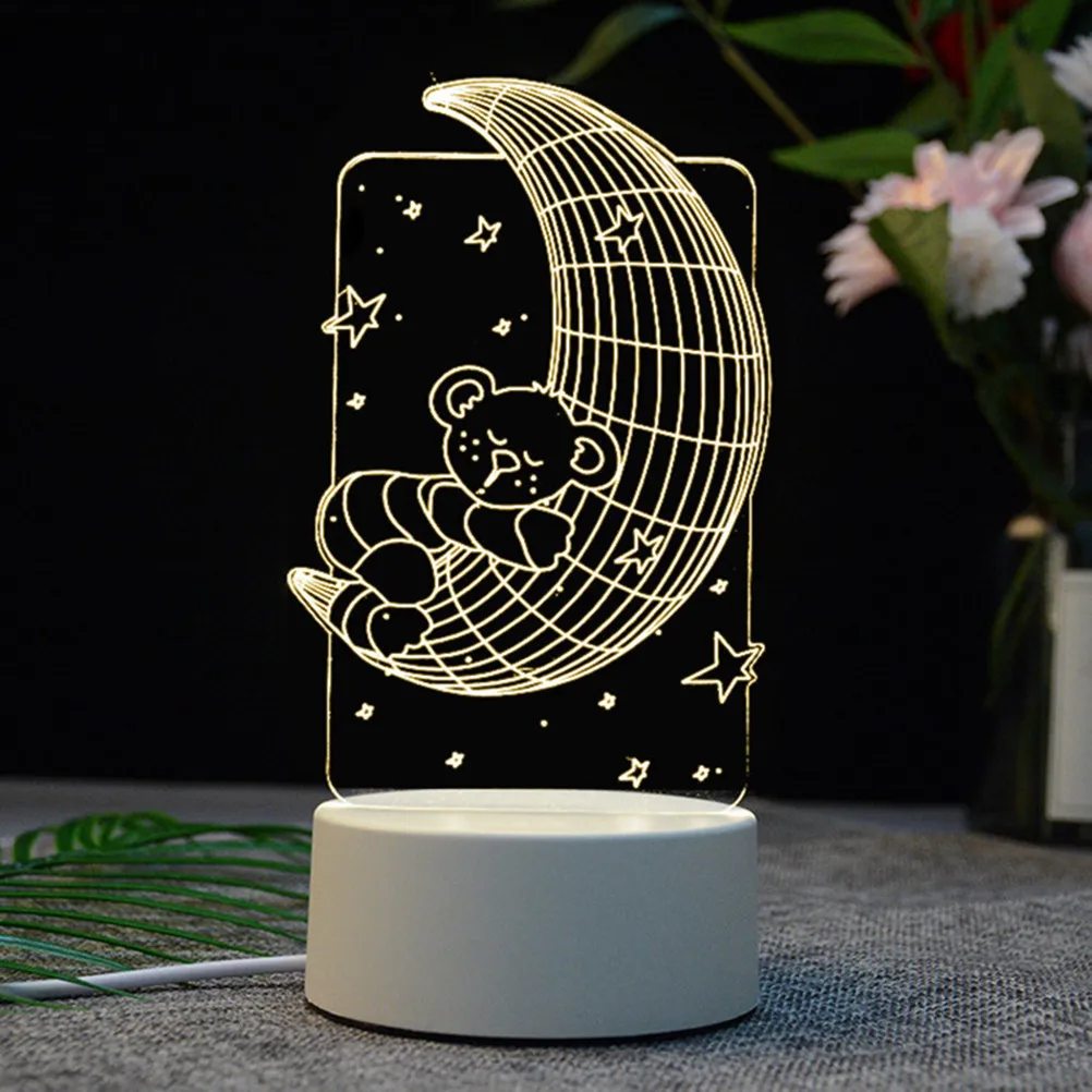 USB Rechargeable LED Bedside Lamp 3D Moon Bear Night Light Warm Eye Protection Table Lamp Creative Decor for Bedroom Living Room
USB Rechargeable LED Bedside Lamp 3D Moon Bear Night Light Warm Eye Protection Table Lamp Creative Decor for Bedroom Living Room