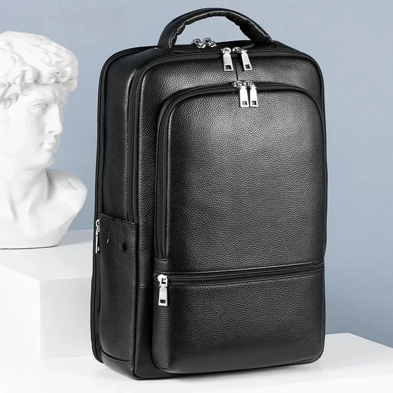 New Cow Genuine Leather Men Backpacks Real Natural Leather Student Backpack Luxury Brand Large Computer 15.6 16 Inch Laptop Bag
New Cow Genuine Leather Men Backpacks Real Natural Leather Student Backpack Luxury Brand Large Computer 15.6 16 Inch Laptop Bag