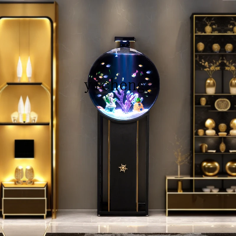 ZK creative net red fish tank light luxury floor living room fish tank small viewing round living room decoration fairy garden
ZK creative net red fish tank light luxury floor living room fish tank small viewing round living room decoration fairy garden
