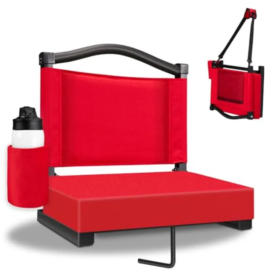 Bleacher seat Stadium Seats with Back Support and Thick Cushion Bleacher Chairs with Shoulder Strap and Side Pocket Stadium Sea
Bleacher seat Stadium Seats with Back Support and Thick Cushion Bleacher Chairs with Shoulder Strap and Side Pocket Stadium Sea