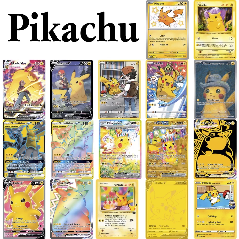 PKM Pikachu Cards Proxy Trading Cards Foil/Regular TCG Top Quanlity EX/VMAX Collectible Cards Basic Holographic PTCG Board Game
PKM Pikachu Cards Proxy Trading Cards Foil/Regular TCG Top Quanlity EX/VMAX Collectible Cards Basic Holographic PTCG Board Game