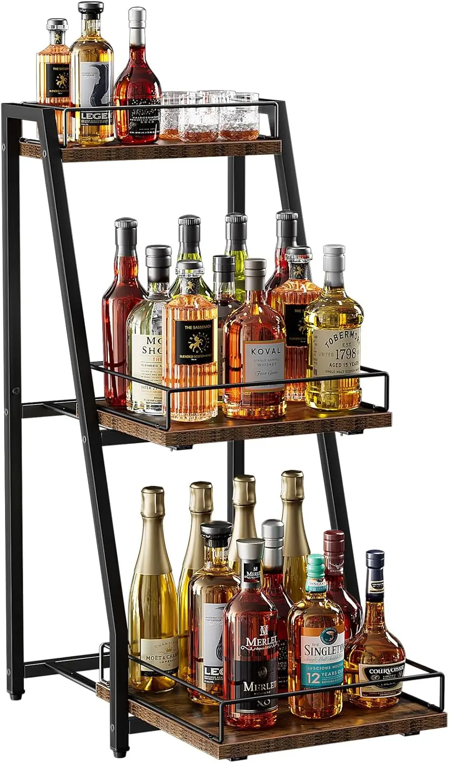 3-Tier Stepped Liquor Cabinet Mini Bar, Wine Rack Freestanding Floor for Whiskey
3-Tier Stepped Liquor Cabinet Mini Bar, Wine Rack Freestanding Floor for Whiskey