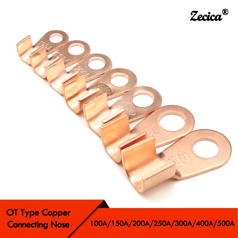 Wire Terminal OT Type Open-End Copper Crimp Terminal Lugs 100A 500A Cable End Connector Splice Terminals Battery Wire Connectors
Wire Terminal OT Type Open-End Copper Crimp Terminal Lugs 100A 500A Cable End Connector Splice Terminals Battery Wire Connectors