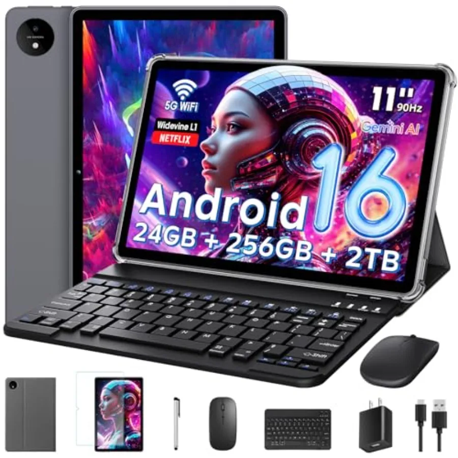 Android 16 tablet for productivity and entertainment aluminum alloy body matte black finish Gemini AI integration with T7250 oc
Android 16 tablet for productivity and entertainment aluminum alloy body matte black finish Gemini AI integration with T7250 oc