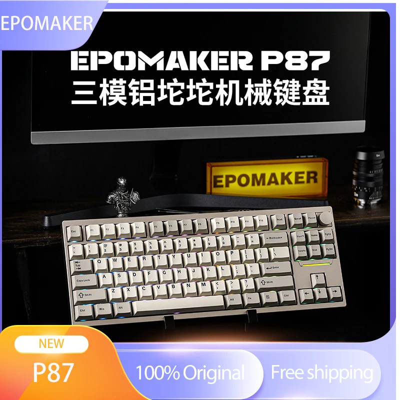 EPOMAKER P87 Беспроводная индивидуальная клавиатура Механическая клавиатура RGB с прокладкой с возможностью горячей замены Электронная спортивная игровая клавиатура
EPOMAKER P87 Беспроводная индивидуальная клавиатура Механическая клавиатура RGB с прокладкой с возможностью горячей замены Электронная спортивная игровая клавиатура