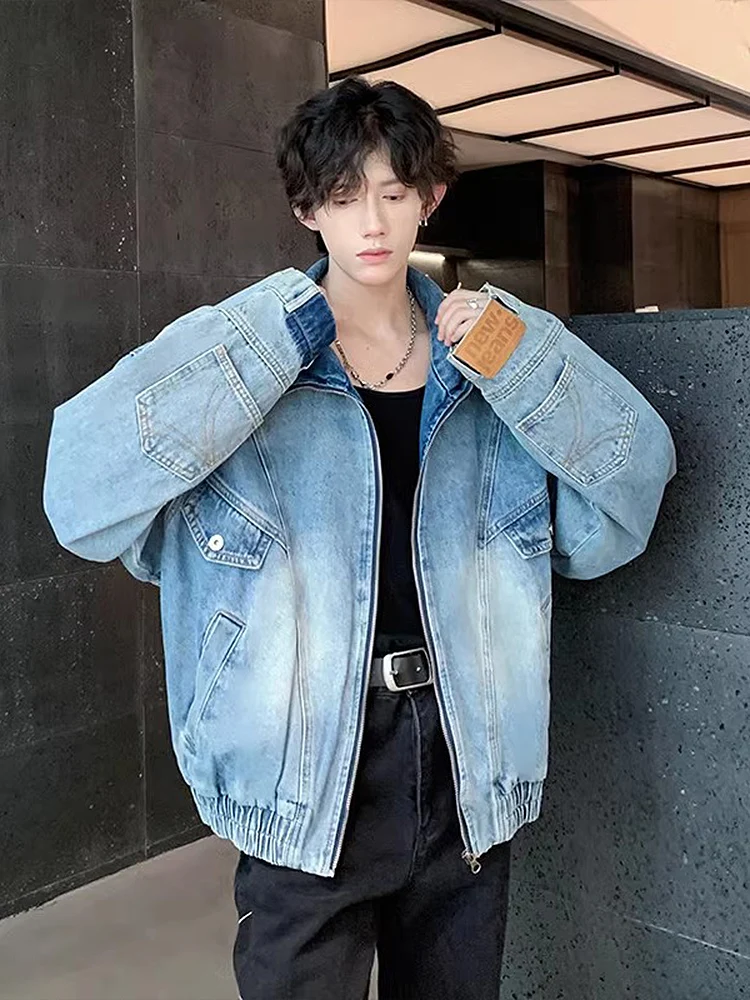 Мужская джинсовая куртка в американском ретро-стиле, плотная, износостойкая, повседневная рабочая одежда, с длинными рукавами, на молнии
Мужская джинсовая куртка в американском ретро-стиле, плотная, износостойкая, повседневная рабочая одежда, с длинными рукавами, на молнии