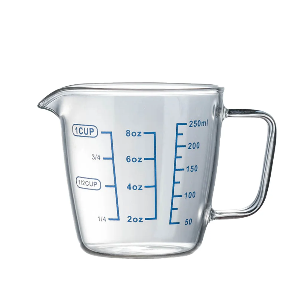 250ml High Borosilicate Glass Measuring Cup Thick V Shaped Spout Clear Scale Baking Cooking Kitchen Glass Measuring Cup
250ml High Borosilicate Glass Measuring Cup Thick V Shaped Spout Clear Scale Baking Cooking Kitchen Glass Measuring Cup