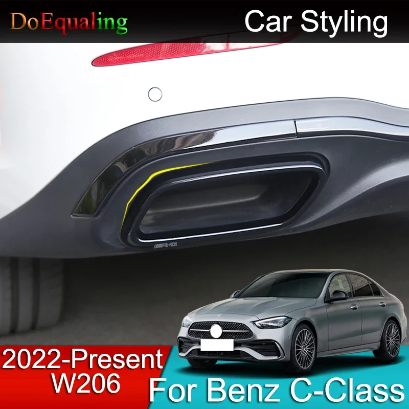 Ярко-черная декоративная маска выхлопной трубы для Mercedes Benz New C-Class W206 220d Sedan 2021 2022, аксессуары
Ярко-черная декоративная маска выхлопной трубы для Mercedes Benz New C-Class W206 220d Sedan 2021 2022, аксессуары