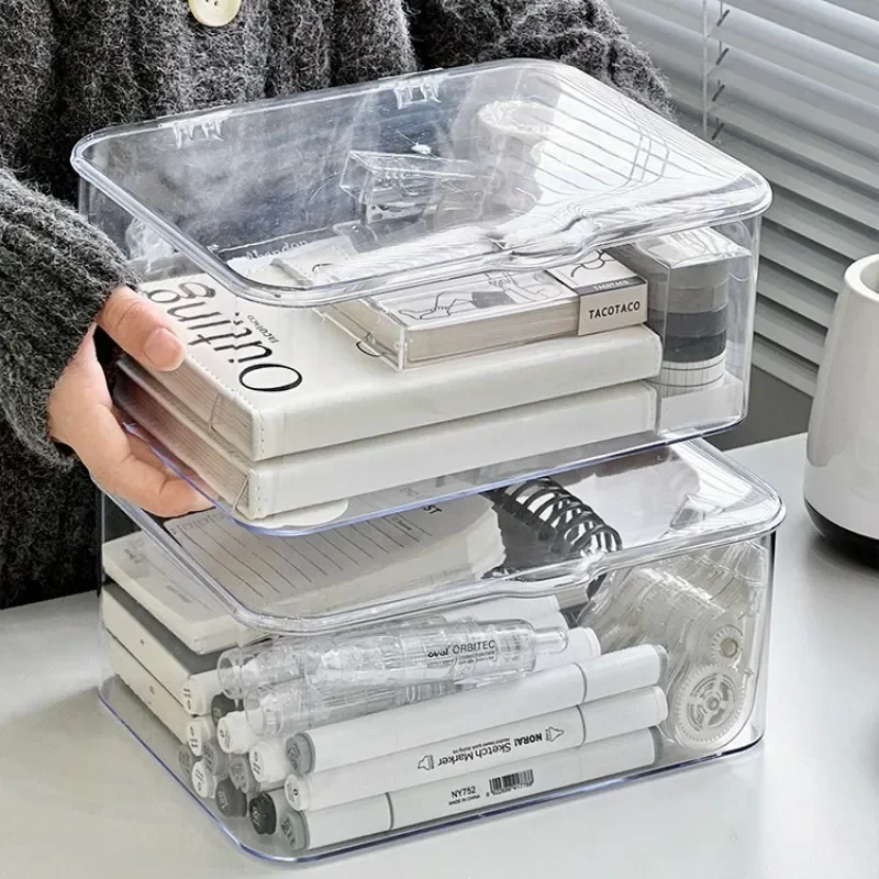 Acrylic Clear Storage Organizer Box - Clamshell Design for Home, Office Essentials with Multi-Purpose Stationery Organizers
Acrylic Clear Storage Organizer Box - Clamshell Design for Home, Office Essentials with Multi-Purpose Stationery Organizers