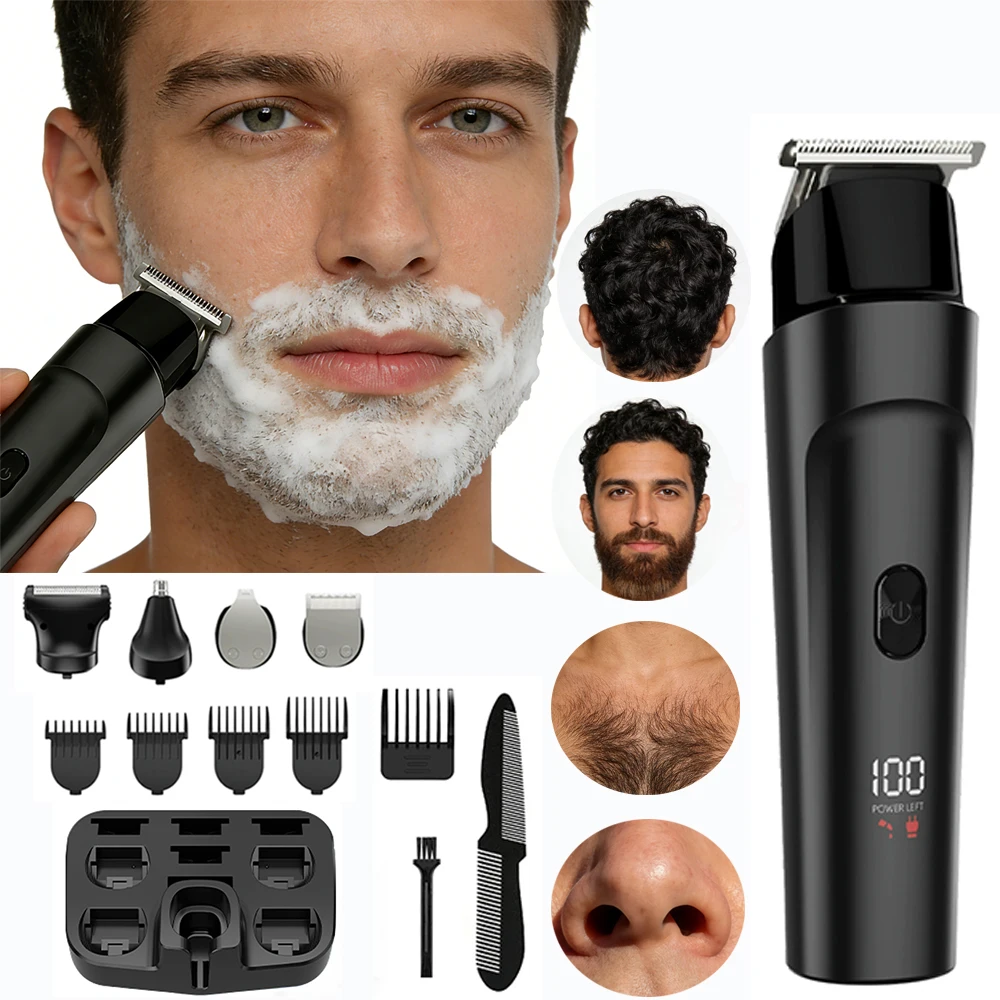 Beard Trimmer for Man Rechargeable Smart Shaver for Body Facial Nose Grooming Kit Portable Electric Hair Clippers for Face Beard
Beard Trimmer for Man Rechargeable Smart Shaver for Body Facial Nose Grooming Kit Portable Electric Hair Clippers for Face Beard