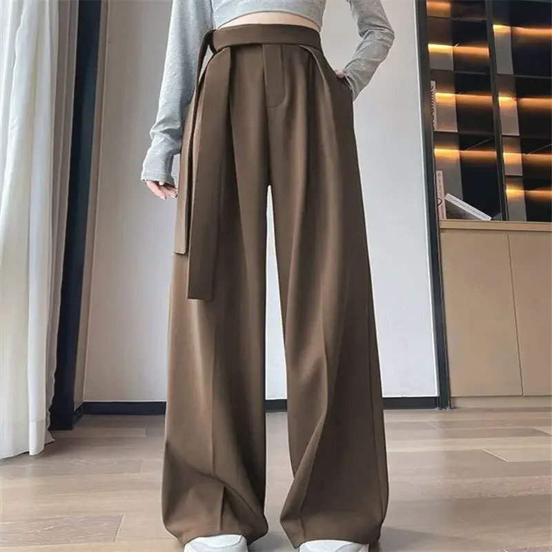 Spring Summer Solid Color Fashion High Waist Wide Leg Trousers Women High Street Casual Pockets Patchwork Lacing All-match Pants
Spring Summer Solid Color Fashion High Waist Wide Leg Trousers Women High Street Casual Pockets Patchwork Lacing All-match Pants