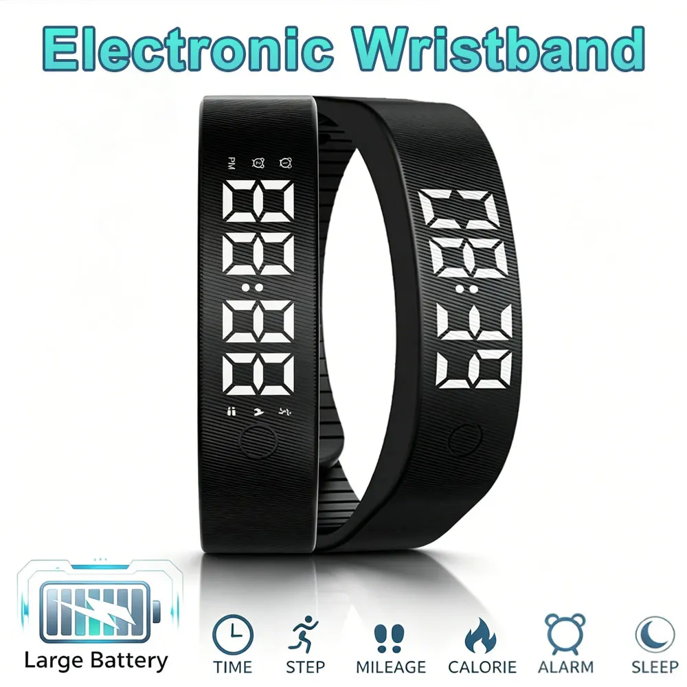 LED Digital Monitor Smart Band Smart Bracelet Waterproof Smart Clock Smartband Vibration Alarm Reminder with Running Pedometer
LED Digital Monitor Smart Band Smart Bracelet Waterproof Smart Clock Smartband Vibration Alarm Reminder with Running Pedometer